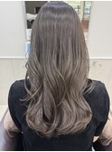 秋カラー◎ロングレイヤーカット×寒色バイオレットカラー