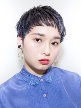 カムジーヘッド(COMEGHEAD) ショートマッシュ×ブルーグレイ【熊本/南区/平成/平成駅】