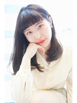 ビーハイブ 一番町店 アヴェダ(BEHIVE) 黒髪オン眉レトロガールロブ☆