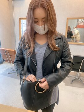 アソビ(Asobi) 【２～３ブリーチ】ピンクベージュ