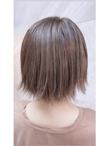 ドゥマン(Demain) 小顔/ミディアム/外ハネボブ/グレージュ/透明感カラー/