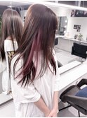 【梅田】インナーカラーピンクカラー髪質改善カラー
