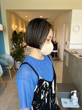 クラップバイスニップ(clap by snip) アンブレラカラーハイライトカラーボブ