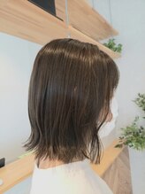 アグ ヘアー グローブ 八日市店(Agu hair grove) イヤリングカラーでグレージュカラー