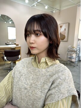 キュオンシア(CUEON. ciea) 切りっぱなし×カシスカラー