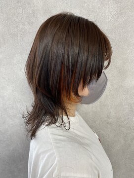 ディルガ リンク(Dilga LINK) オレンジカラー×ウルフカット