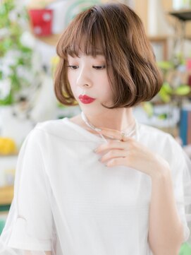 カバーヘア ブリス 川口(COVER HAIR bliss) 大人かわいい内巻きワンカールくせ毛風ボブh3川口20代30代40代!