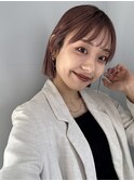切りっぱなしボブ/シースルーバング/前髪/原宿神宮前
