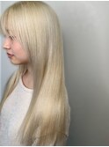 20代30代ダブルカラーブリーチ立体感グラデーション透明感カラー