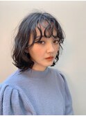 くしゃっとバングが可愛いボブパーマ・・・HINATA