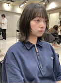 韓国ヘアーハッシュカットレイヤーカットグレージュブリーチ無し