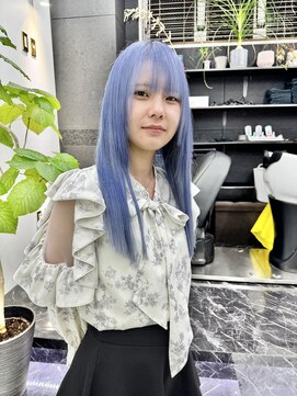 チュダック(ChuDuck) 韓国風《ペールブルー》ハイトーン/ケアブリーチ/ダブルカラー