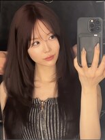 サイン 表参道(SIGN) 韓国ヘアーハッシュカットレイヤーカットグレージュブリーチ無し