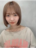 メルティカラー似合わせカットウェーブミディアムショートボブ