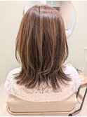 【HAIR RERAX Blono】ミディアムウルフ☆ナチュラルベージュ
