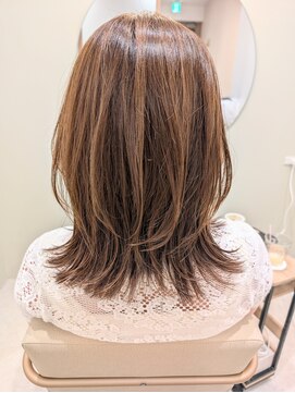 ブローノ(Blono) 【HAIR RERAX Blono】ミディアムウルフ☆ナチュラルベージュ