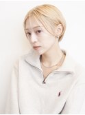 シルキーベージュ ボブ/ 前髪なし
