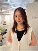 大人ガーリー/似合わせカット/ミディアムレイヤーカット/富山
