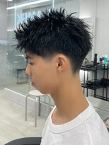 エルマーク 松山(L-MARK) スパイキーショート/アップバング/ツーブロック/メンズ/眉毛