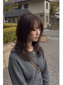 レイヤーカットラベンダーグレージュオリーブベージュ新百合ヶ丘