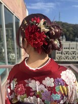 ビアージュ(Viage)&nbsp;#ヘアアレンジ #卒業式 #カチモリ #着付け #袴 #編み込み #金箔