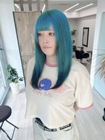 カシビ(kashibi)&nbsp;水色カラーに裾グレー。