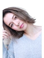 ヘアサロンエム 川越(HAIR SALON M)&nbsp;ミディアムｘハーフ系ブロンドヘア