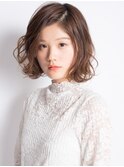 くせ毛風無造作ミディアム