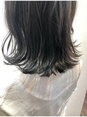 ブリーチなしの透明感カラー