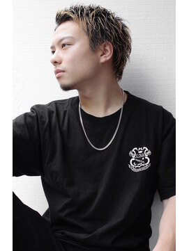 アイリーヘアデザイン(IRIE HAIR DESIGN) 【IRIE HAIR赤坂】ボウズ伸ばしかけ×ハイトーン×アップバング