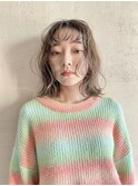 外ハネボブナチュラルウルフ薄めバング結べるボブ【Riku