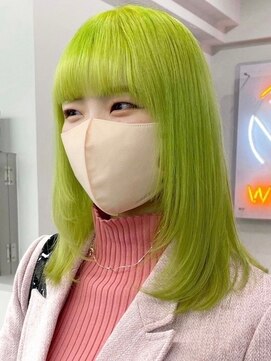 ウィコ 新宿(WICO) ライムグリーン[新宿駅/フェミニン/モード/ダークアッシュ]