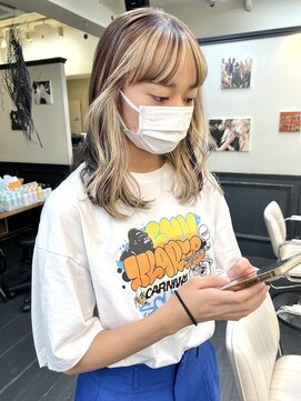 ヒート バイ アンカットラウンジ 渋谷(HEAT by UNCUT&LOUNGE) フェイスフレーミング/インナーカラー/ケアブリーチ前髪インナー