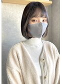 透明感内巻きボブ