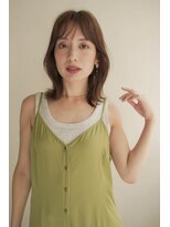 ムク 甲府(muku.)&nbsp;ミディアムヘア/斜めバング/グレージュカラー/甲府駅