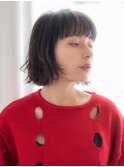 大人可愛い20代30代40代小顔ウルフレイヤーボブグレージュ