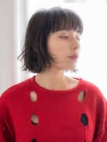 アールイーノウン 阿倍野区昭和町店(re; nown) 大人可愛い20代30代40代小顔ウルフレイヤーボブグレージュ 