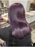 ラベンダー ロング ブリーチカラー セミロング