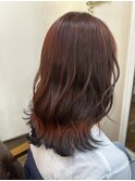 GLOW#ミディアム#ナチュラルブラウン#コテ巻き#波巻き