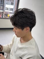 プルーブトウキョウ 渋谷(PROVE TOKYO)&nbsp;爽やかビジネスツーブロック無造作ナチュラルフェザーパーマ