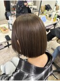ブリーチなし◎艶マロンブラウン×韓国風ボブ所沢