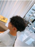 波巻きパーマ
