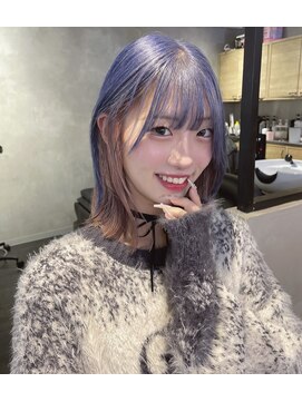 エイト 福岡天神店(EIGHT fukuoka) ペールピンク×ブルーカラー