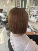 内巻きボブ×ナチュラル縮毛矯正