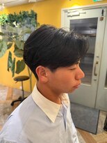 ムーン(moon)&nbsp;MEN’S/リバースセンターパート/ニュアンスパーマ/武蔵小杉