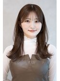 レイヤーボブ ミディアムレイヤー デジタルパーマ 前髪 小顔