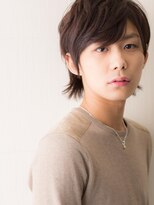 モッズヘア メン 南越谷南口店(mod's hair men)&nbsp;20代30代斜めバングダークブラウン大人ニュアンスウルフY南越谷