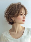 似合わせショートボブ白髪ぼかし脱白髪染め30代40代50代60代♪