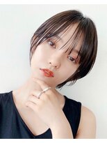 ベル 表参道店(Belle)&nbsp;女性らしさと透明感のある短すぎないシースルーショート【小顔】