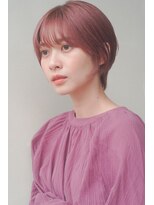 レジュアル(RESSUAL)&nbsp;ピンク　大人かわいい　フェザーバング　マッシュショート